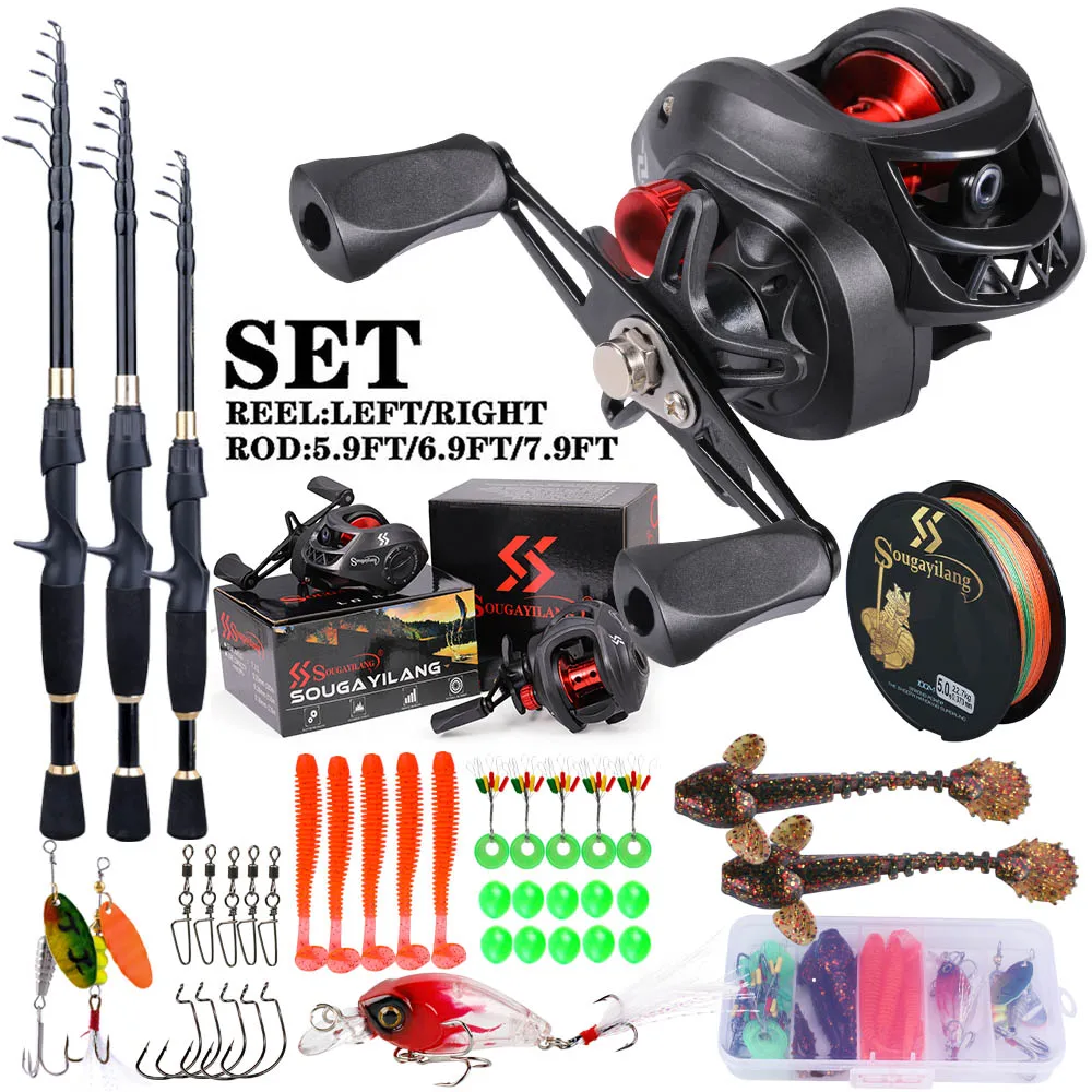 Spincast Reel - Kit completo de caña de pescar